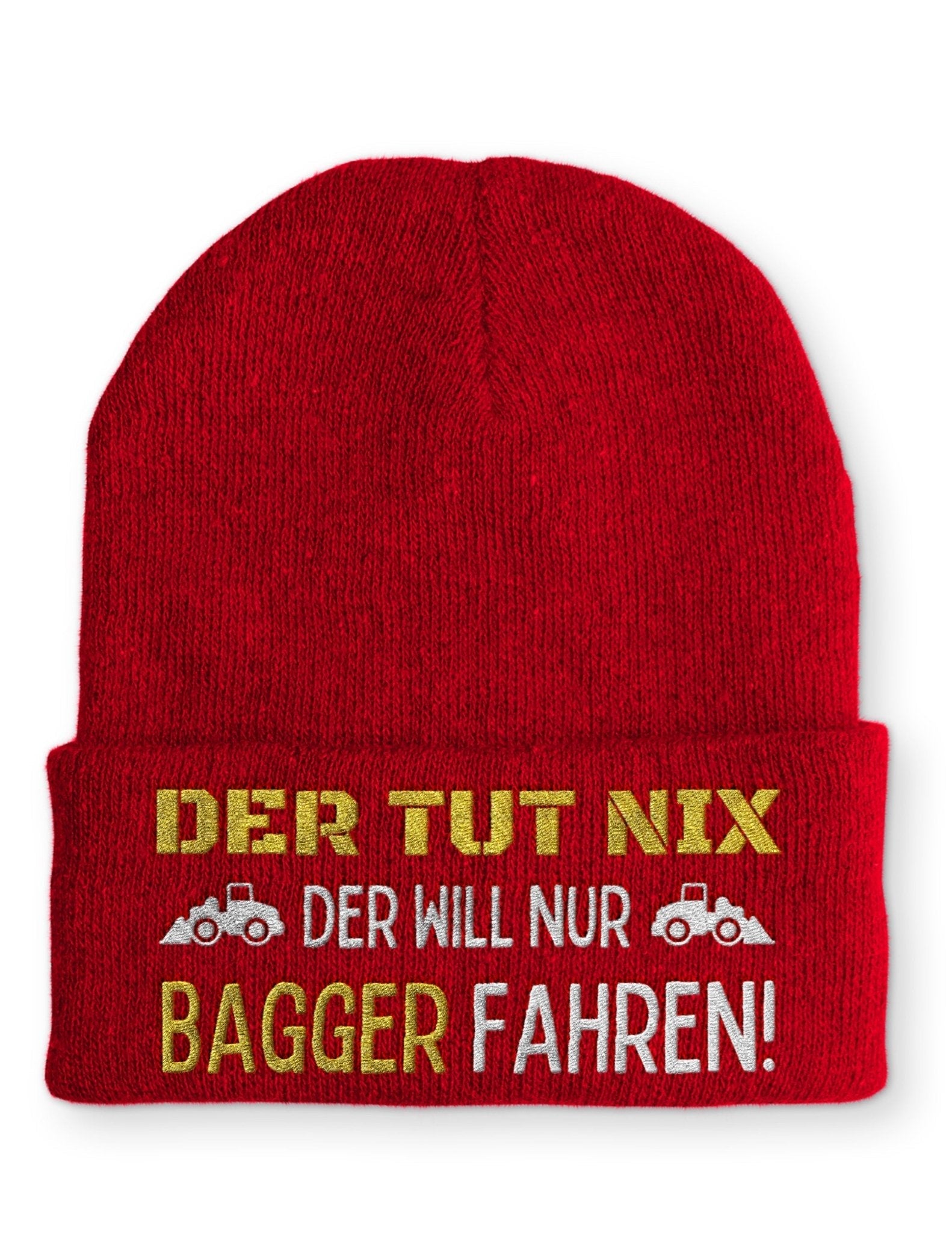 Der tut nix der will nur Bagger fahren Beanie Mütze mit Spruch - tshirtladen - Mütze
