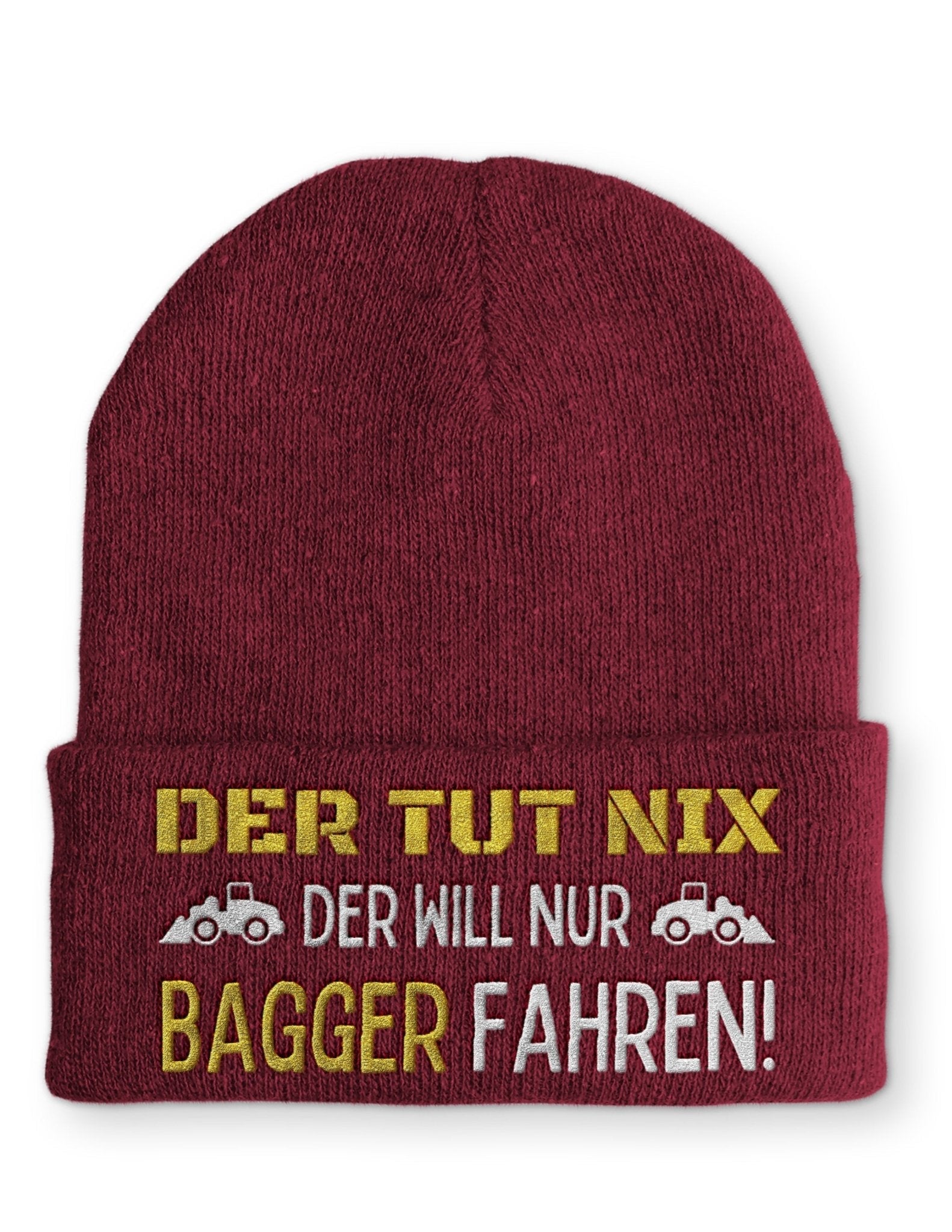 Der tut nix der will nur Bagger fahren Beanie Mütze mit Spruch - tshirtladen - Mütze