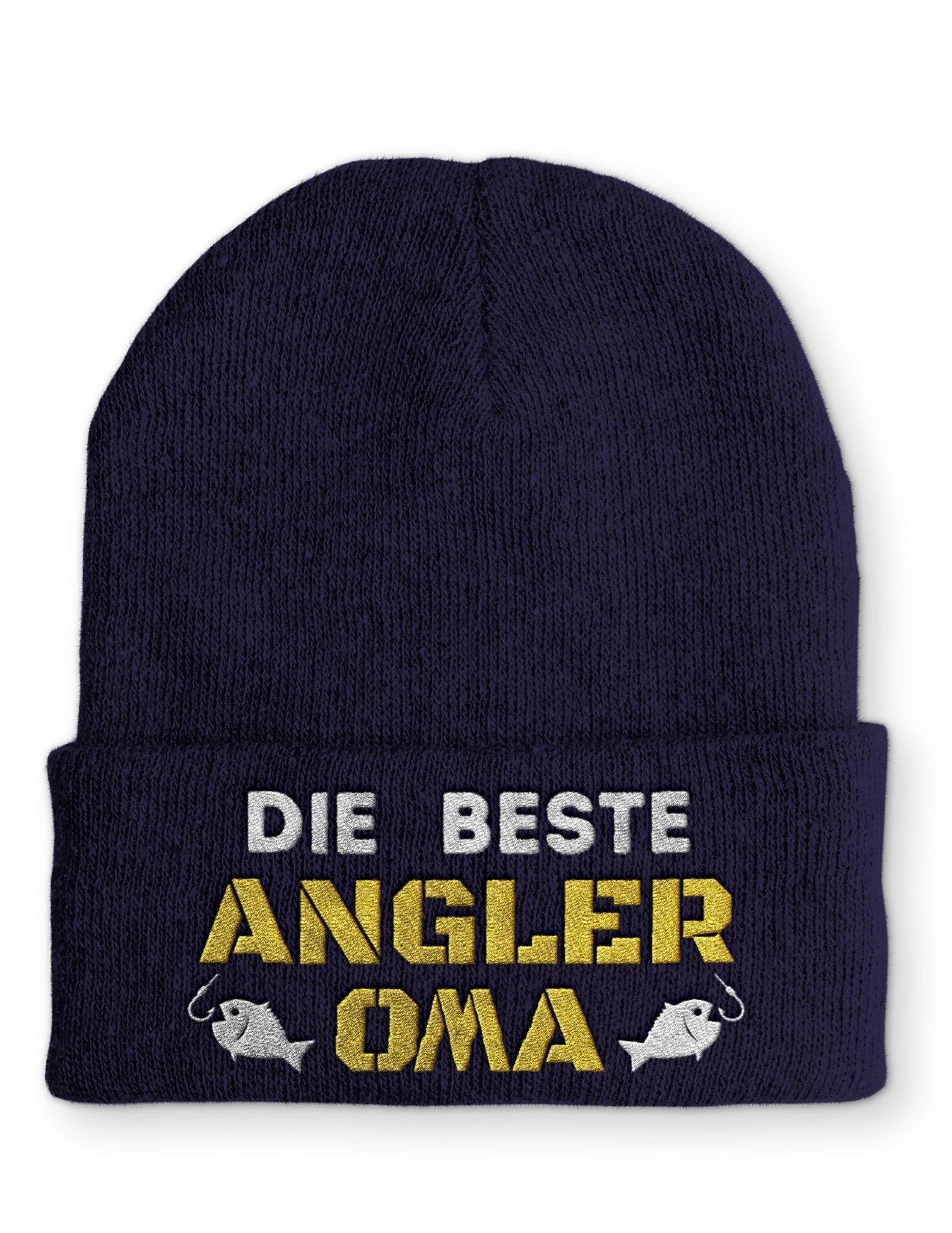 Die beste Angler Oma Beanie Mütze mit Spruch - tshirtladen - Mütze