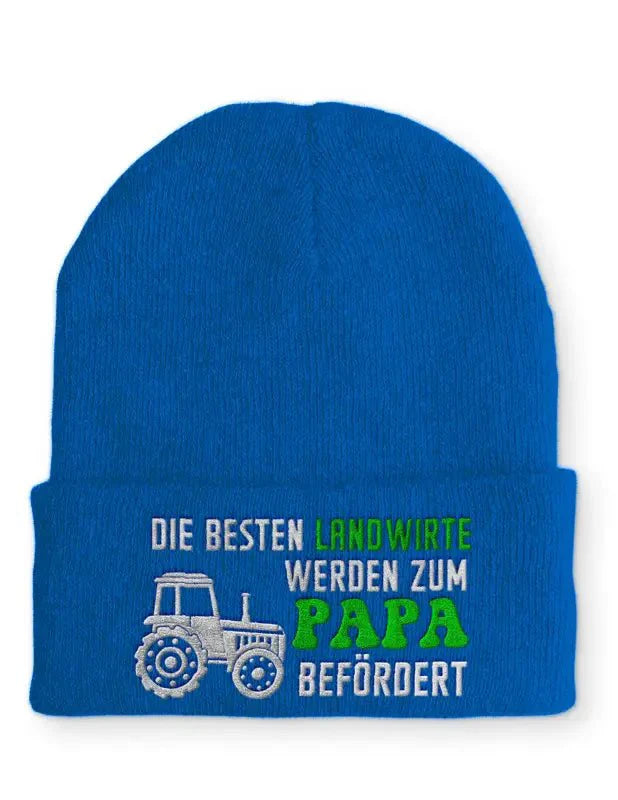 Die besten Landwirte werden zum Papa befördert Statement Beanie Mütze mit Spruch - tshirtladen - Mütze