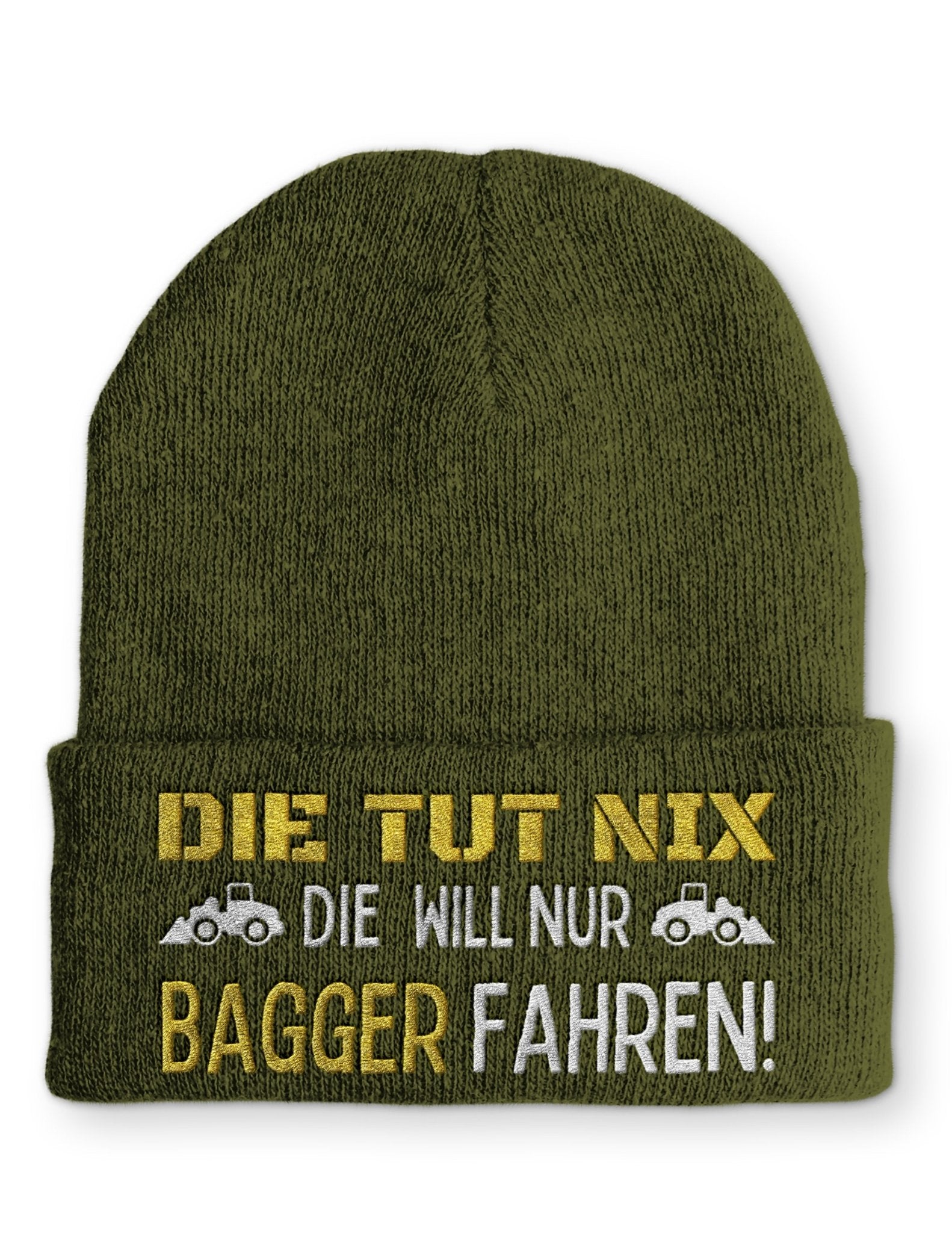 Die tut nix die will nur Bagger fahren Beanie Mütze mit Spruch - tshirtladen - Mütze