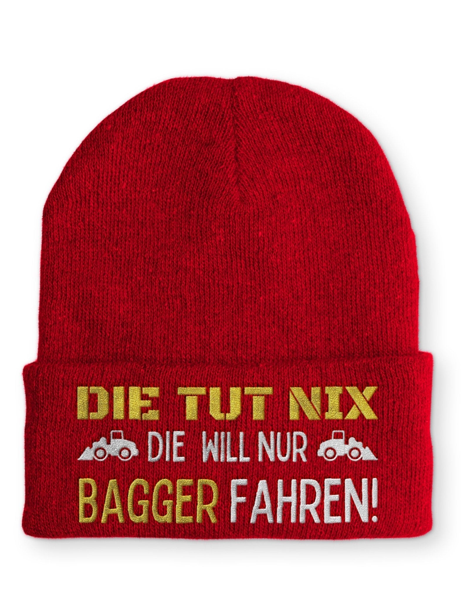 Die tut nix die will nur Bagger fahren Beanie Mütze mit Spruch - tshirtladen - Mütze