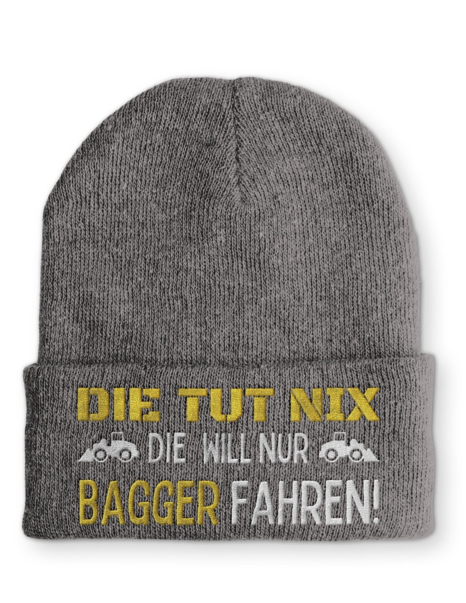 Die tut nix die will nur Bagger fahren Beanie Mütze mit Spruch - tshirtladen - Mütze