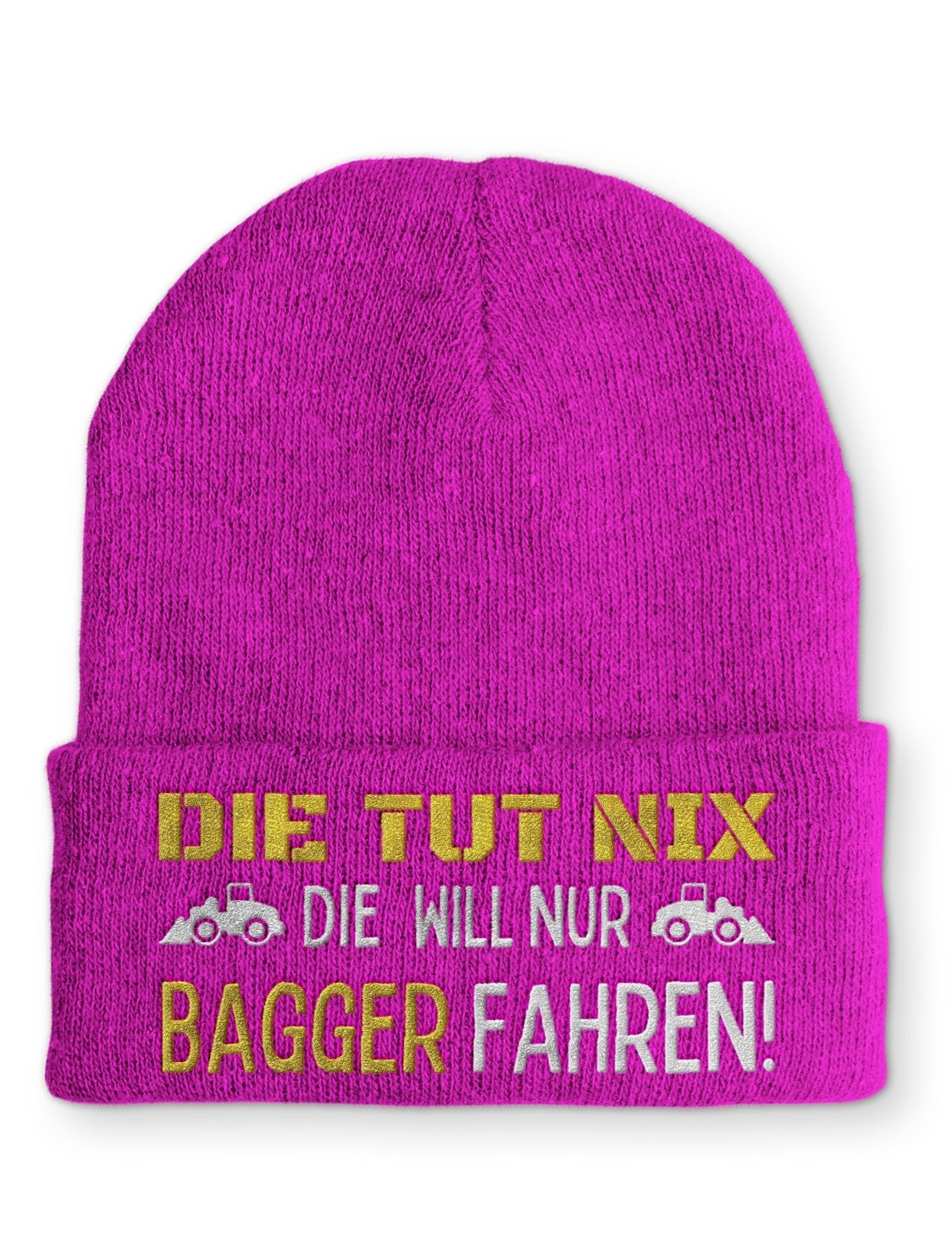 Die tut nix die will nur Bagger fahren Beanie Mütze mit Spruch - tshirtladen - Mütze