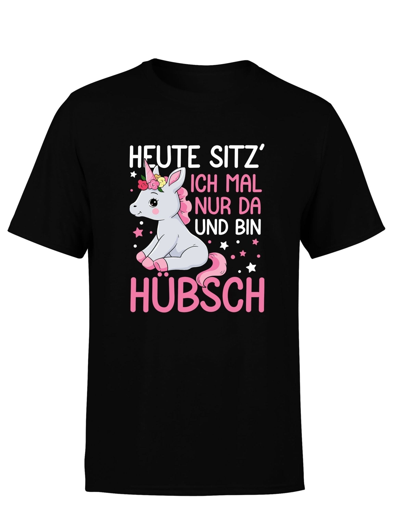Einhörner heute sitz´ ich mal nur da und bin hübsch Herren T-Shirt - tshirtladen - T-Shirt