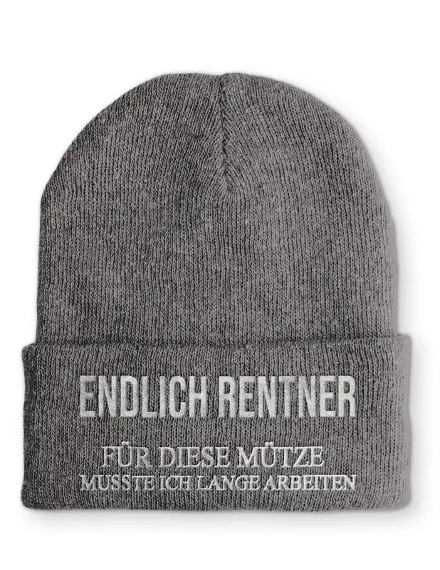 Endlich Rentner für diese Mütze muss ich lange arbeiten Statement Beanie Mütze mit Spruch - tshirtladen - Mütze