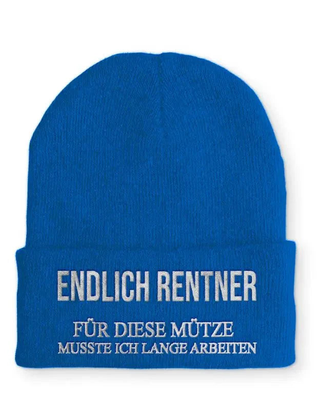Endlich Rentner für diese Mütze muss ich lange arbeiten Statement Beanie Mütze mit Spruch - tshirtladen - Mütze