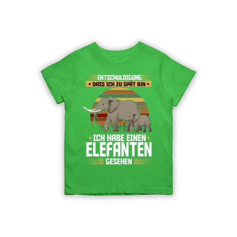 Entschuldigung dass ich zu spät bin... ich habe einen Elefanten gesehen Kinder T-Shirt