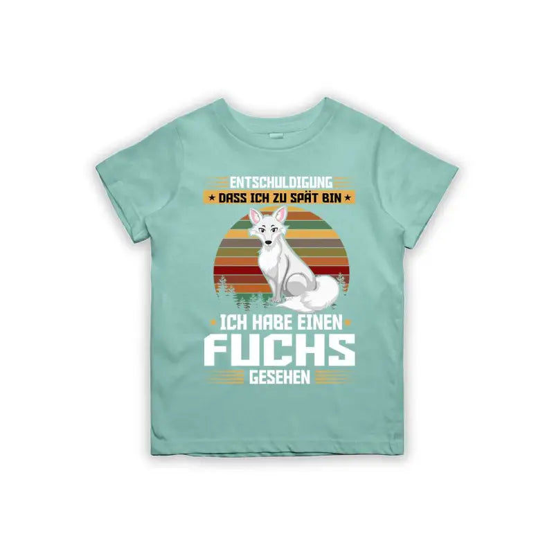 Entschuldigung dass ich zu spät bin... habe einen Fuchs gesehen Kinder T - Shirt - 92 - 98 / Schwarz
