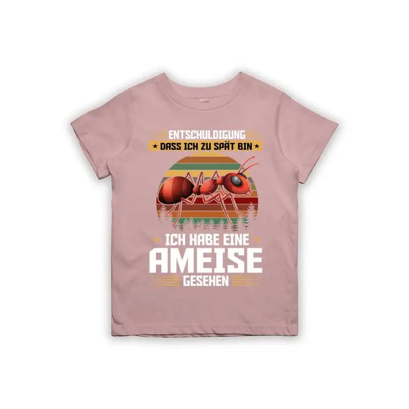 Entschuldigung dass ich zu spät bin... ich habe eine Ameise gesehen Kinder T-Shirt - Schwarzer - Kaffee