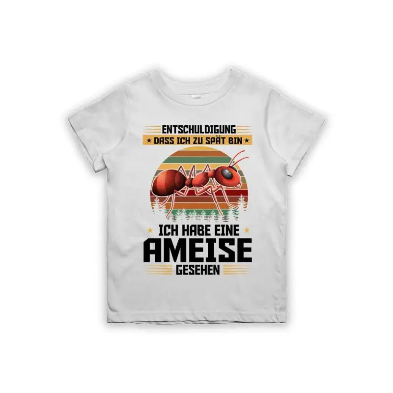 Entschuldigung dass ich zu spät bin... ich habe eine Ameise gesehen Kinder T-Shirt - Schwarzer - Kaffee