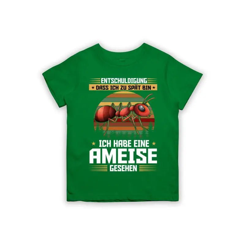 Entschuldigung dass ich zu spät bin... ich habe eine Ameise gesehen Kinder T-Shirt - Schwarzer - Kaffee