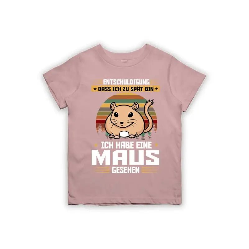 Entschuldigung dass ich zu spät bin... ich habe eine Maus gesehen Kinder T-Shirt - Schwarzer - Kaffee