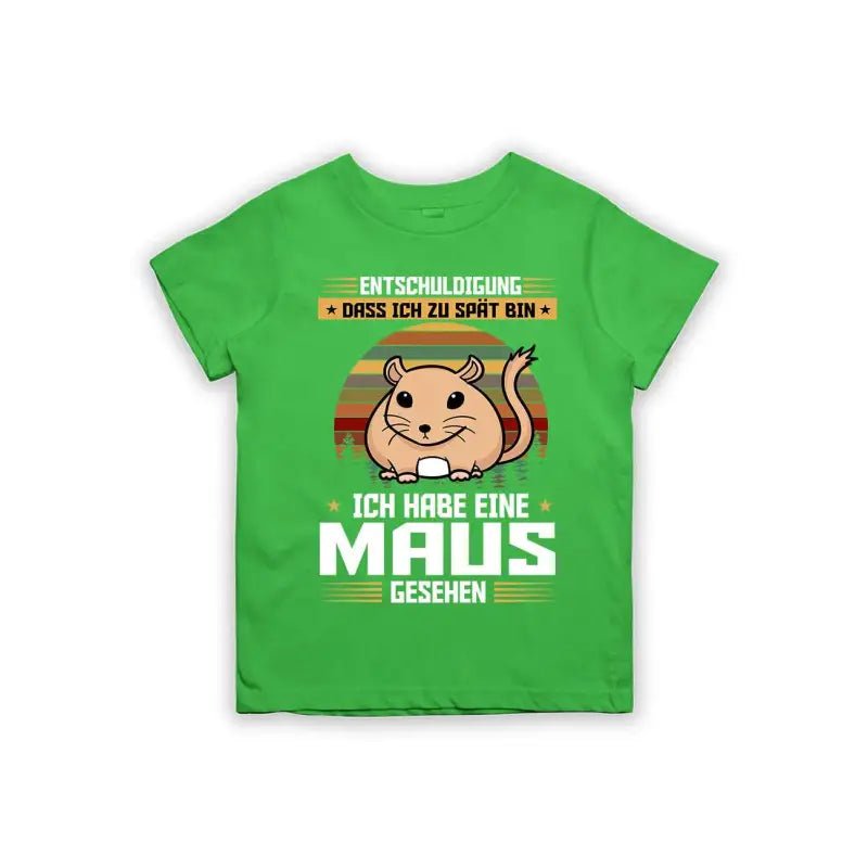 Entschuldigung dass ich zu spät bin... ich habe eine Maus gesehen Kinder T-Shirt - Schwarzer - Kaffee