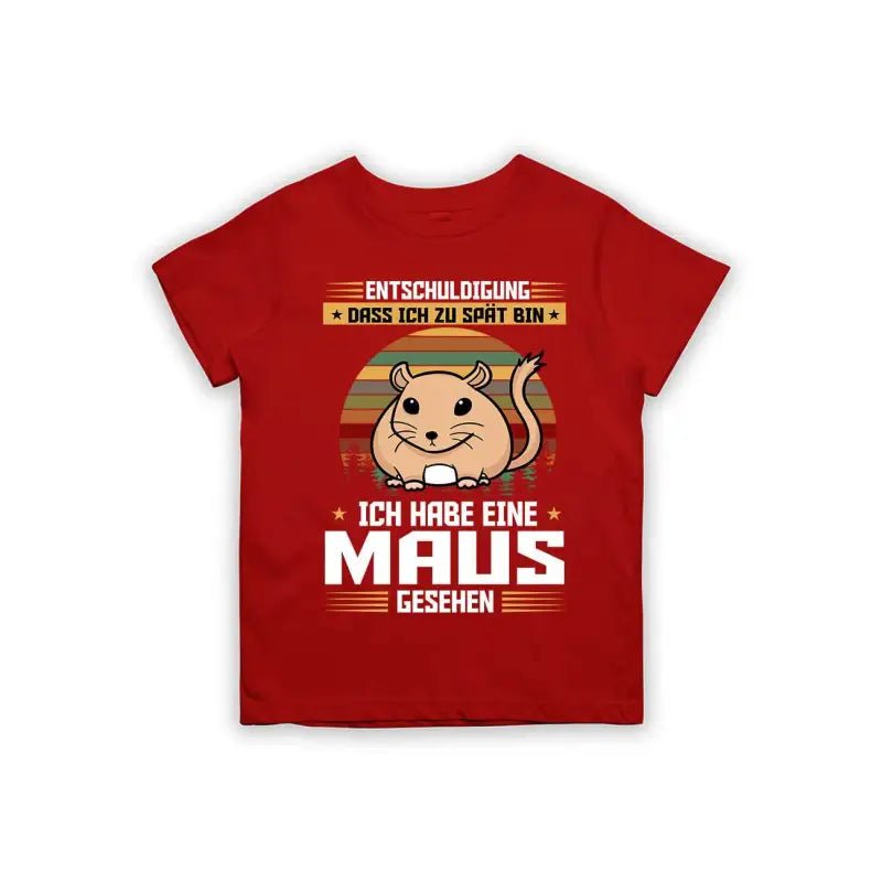 Entschuldigung dass ich zu spät bin... ich habe eine Maus gesehen Kinder T-Shirt - Schwarzer - Kaffee