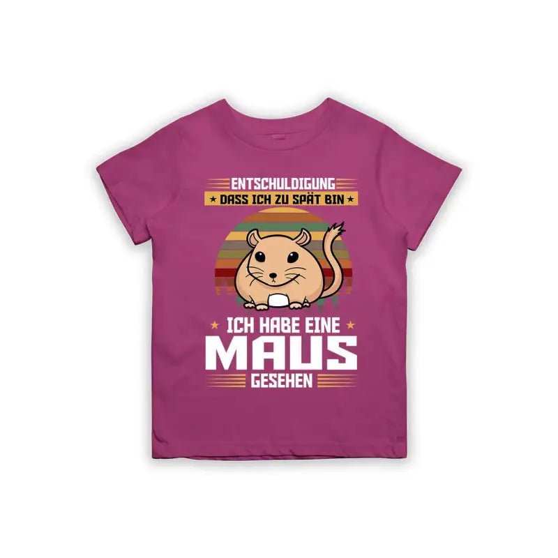 Entschuldigung dass ich zu spät bin... ich habe eine Maus gesehen Kinder T-Shirt - Schwarzer - Kaffee
