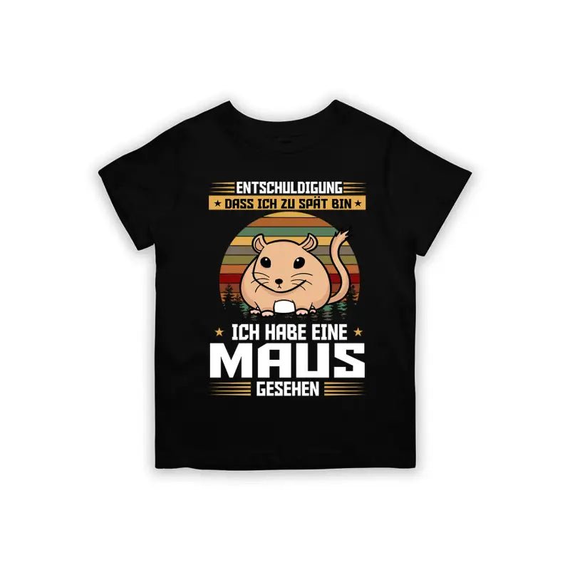 Entschuldigung dass ich zu spät bin... ich habe eine Maus gesehen Kinder T-Shirt - Schwarzer - Kaffee