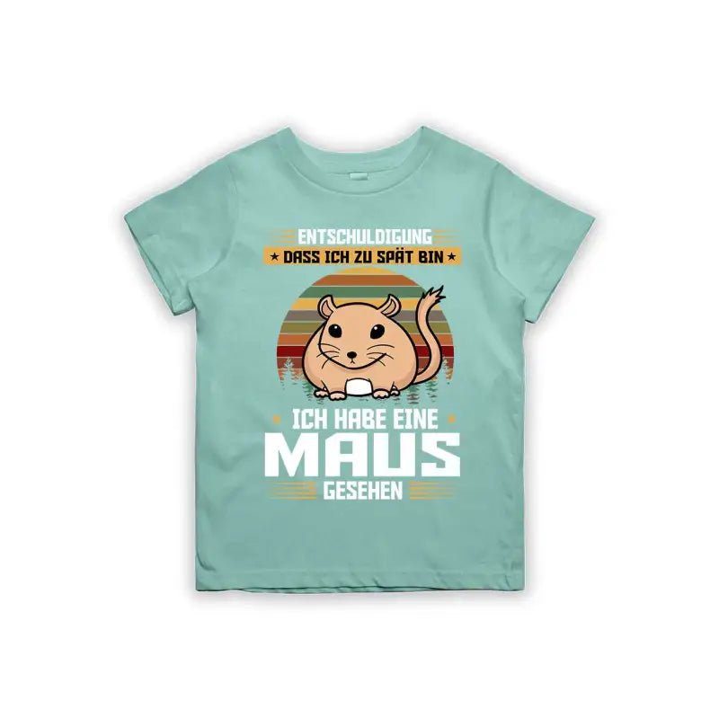 Entschuldigung dass ich zu spät bin... ich habe eine Maus gesehen Kinder T-Shirt - Schwarzer - Kaffee