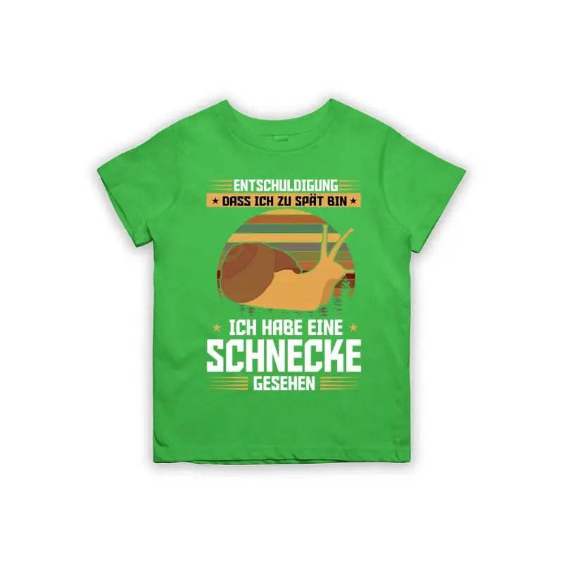 Entschuldigung dass ich zu spät bin... ich habe eine Schnecke gesehen Kinder T-Shirt - Schwarzer - Kaffee