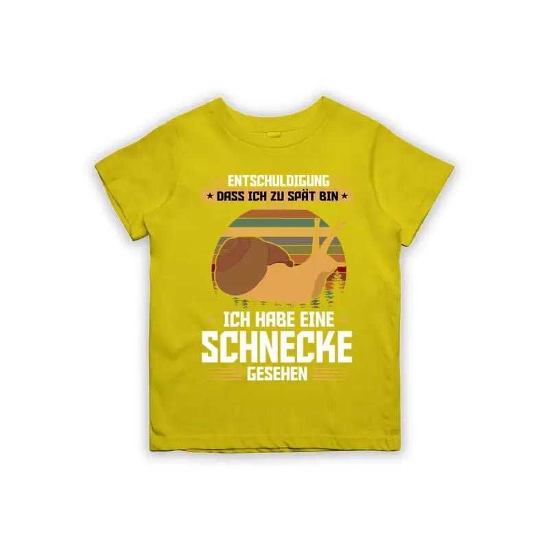 Entschuldigung dass ich zu spät bin... ich habe eine Schnecke gesehen Kinder T-Shirt - Schwarzer - Kaffee