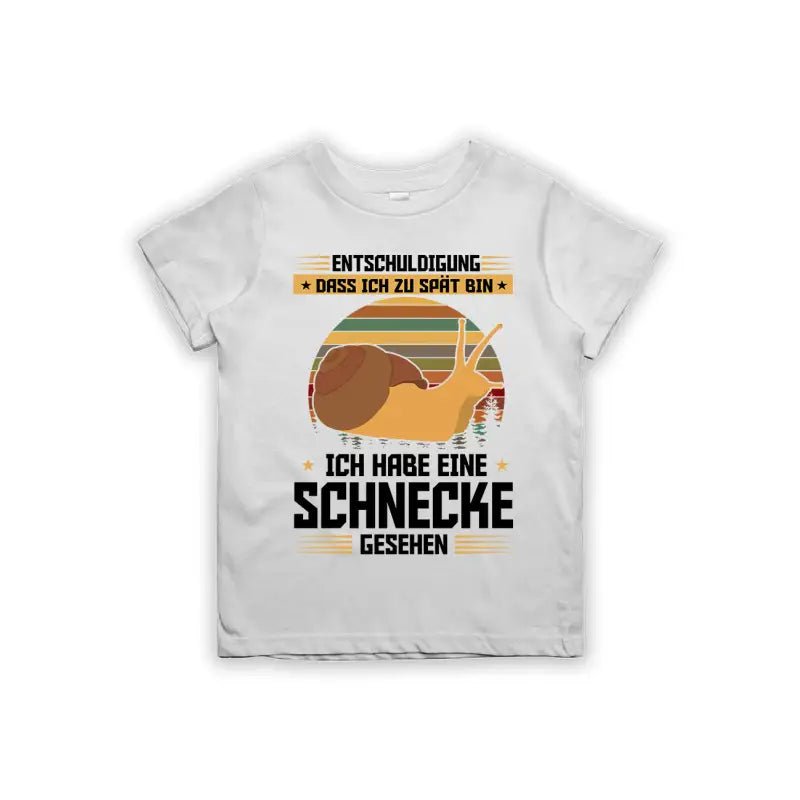 Entschuldigung dass ich zu spät bin... ich habe eine Schnecke gesehen Kinder T-Shirt - Schwarzer - Kaffee