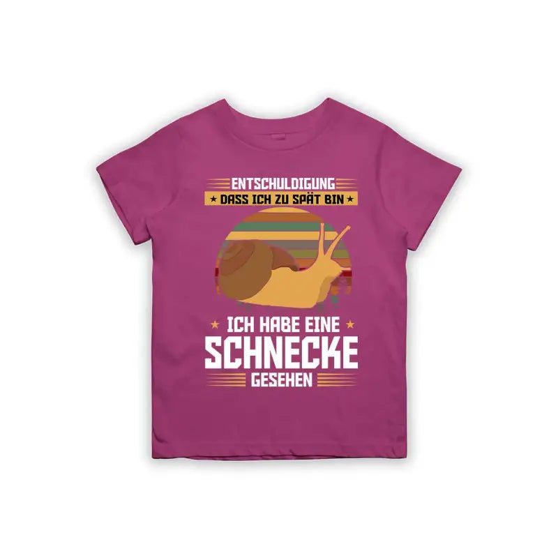 Entschuldigung dass ich zu spät bin... ich habe eine Schnecke gesehen Kinder T-Shirt - Schwarzer - Kaffee
