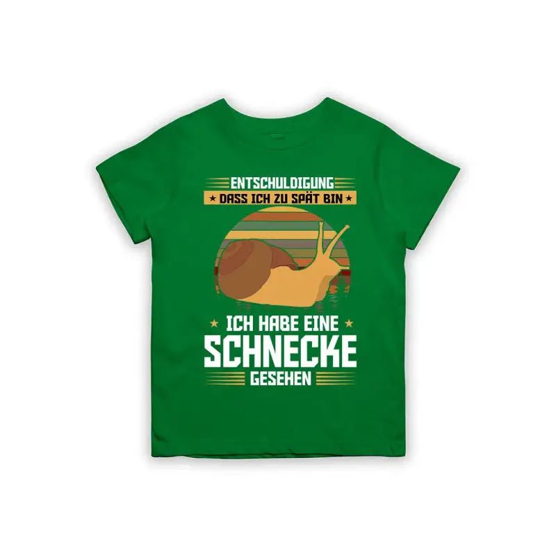 Entschuldigung dass ich zu spät bin... ich habe eine Schnecke gesehen Kinder T-Shirt - Schwarzer - Kaffee