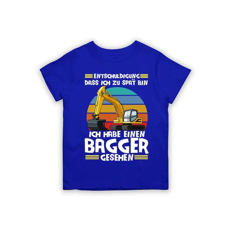 Entschuldigung dass ich zu spät bin... ich habe einen Bagger gesehen Kinder T-Shirt - Schwarzer - Kaffee