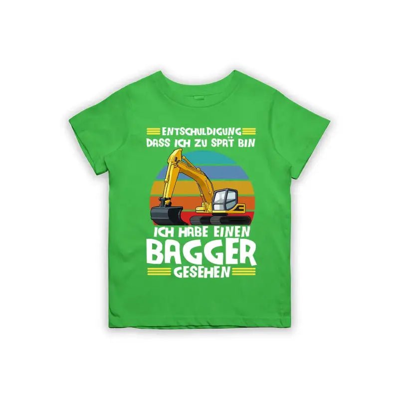Entschuldigung dass ich zu spät bin... ich habe einen Bagger gesehen Kinder T-Shirt - Schwarzer - Kaffee