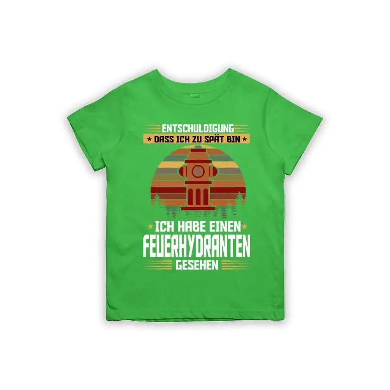 Entschuldigung dass ich zu spät bin... ich habe einen Feuerhydranten gesehen Kinder T-Shirt - Schwarzer - Kaffee