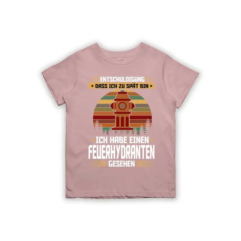 Entschuldigung dass ich zu spät bin... ich habe einen Feuerhydranten gesehen Kinder T-Shirt - Schwarzer - Kaffee