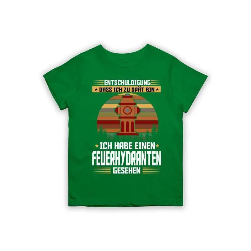 Entschuldigung dass ich zu spät bin... ich habe einen Feuerhydranten gesehen Kinder T-Shirt - Schwarzer - Kaffee
