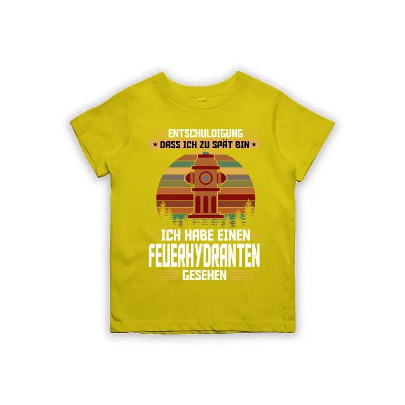 Entschuldigung dass ich zu spät bin... ich habe einen Feuerhydranten gesehen Kinder T-Shirt - Schwarzer - Kaffee
