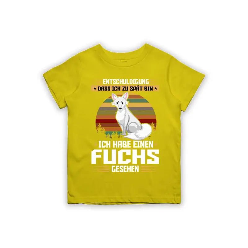Entschuldigung dass ich zu spät bin... ich habe einen Fuchs gesehen Kinder T-Shirt - Schwarzer - Kaffee