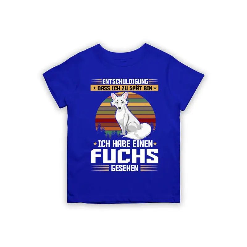 Entschuldigung dass ich zu spät bin... ich habe einen Fuchs gesehen Kinder T-Shirt - Schwarzer - Kaffee