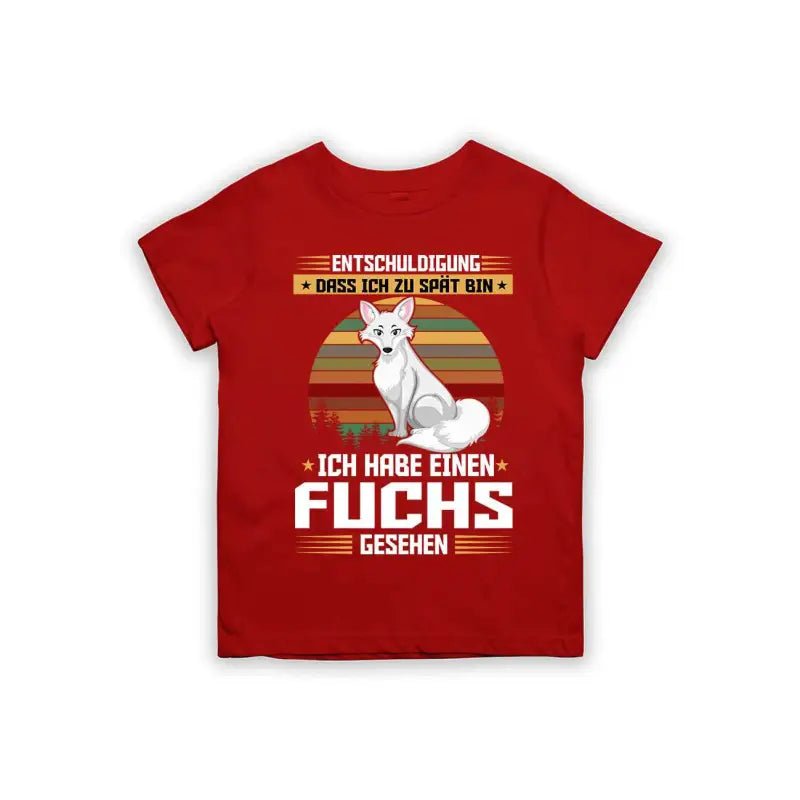 Entschuldigung dass ich zu spät bin... ich habe einen Fuchs gesehen Kinder T-Shirt - Schwarzer - Kaffee