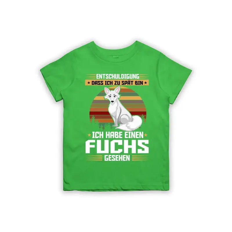 Entschuldigung dass ich zu spät bin... ich habe einen Fuchs gesehen Kinder T-Shirt - Schwarzer - Kaffee