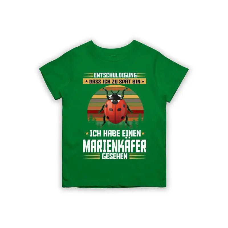 Entschuldigung dass ich zu spät bin... ich habe einen Marienkäfer gesehen Kinder T-Shirt - Schwarzer - Kaffee