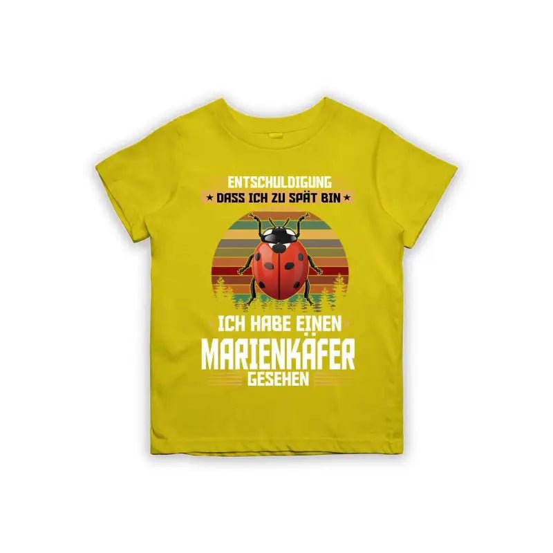 Entschuldigung dass ich zu spät bin... ich habe einen Marienkäfer gesehen Kinder T-Shirt - Schwarzer - Kaffee