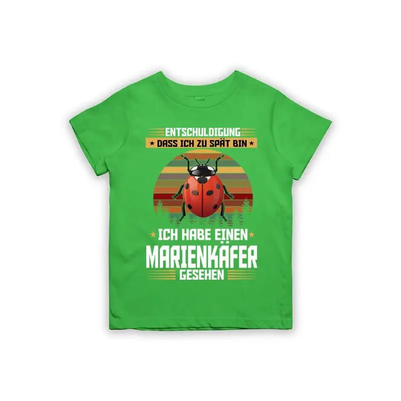 Entschuldigung dass ich zu spät bin... ich habe einen Marienkäfer gesehen Kinder T-Shirt - Schwarzer - Kaffee