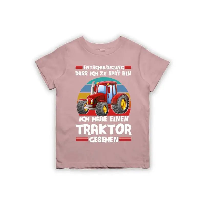 Entschuldigung dass ich zu spät bin... ich habe einen Traktor gesehen Kinder T-Shirt - Schwarzer - Kaffee