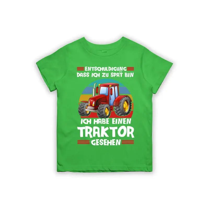 Entschuldigung dass ich zu spät bin... ich habe einen Traktor gesehen Kinder T-Shirt - Schwarzer - Kaffee