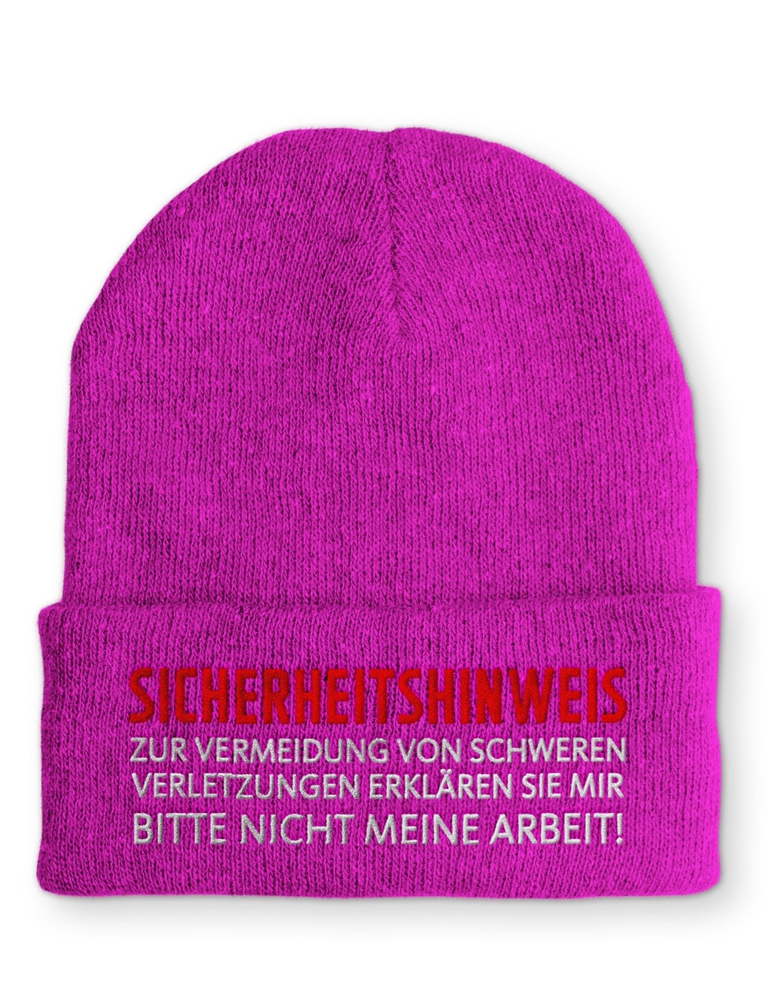 Erklären Sie mir nicht meine Arbeit! Beanie Mütze mit Spruch - tshirtladen - Mütze