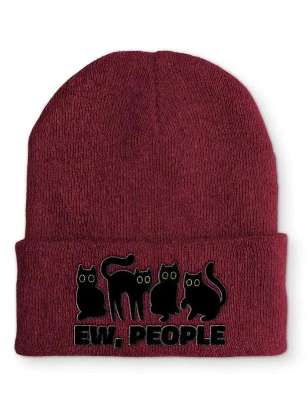 EW, People Statement Beanie Mütze mit Spruch - tshirtladen - Mütze