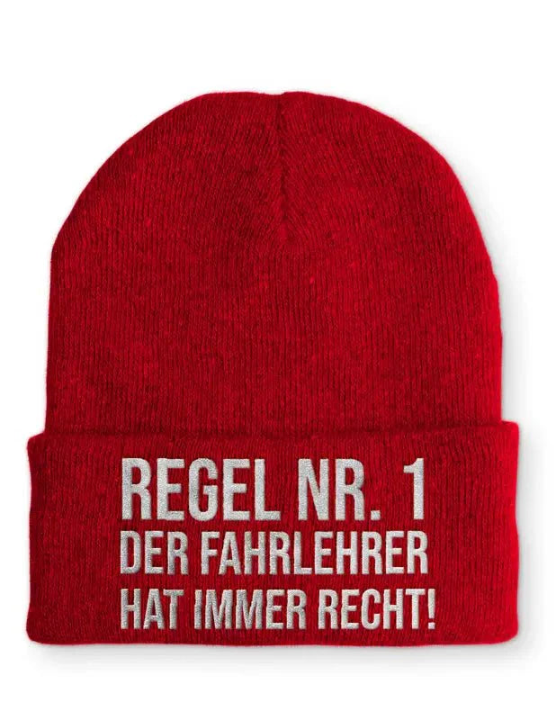 Fahrlehrer Statement Beanie Mütze mit Spruch - tshirtladen - Mütze