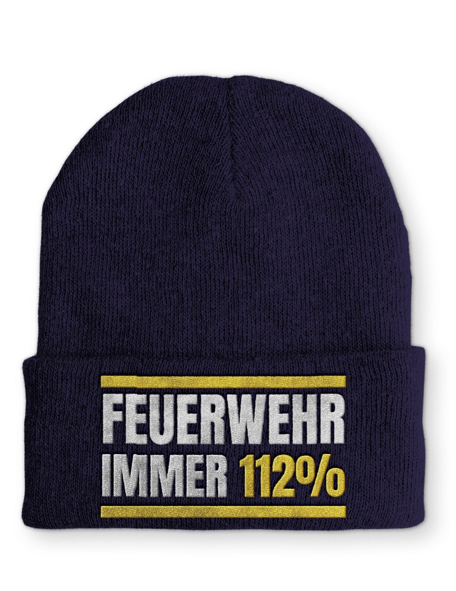 Feuerwehr immer 112% Beanie Mütze mit Spruch - tshirtladen - Mütze
