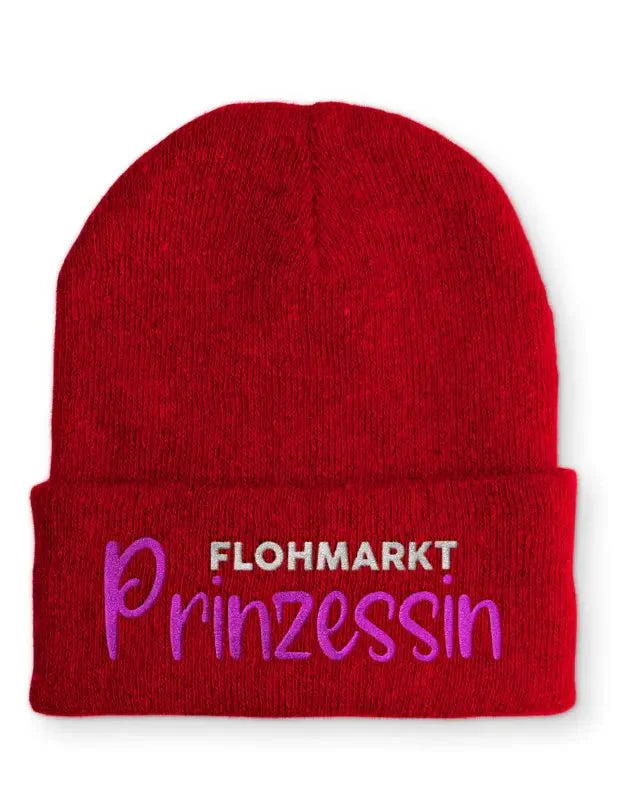 Flohmarkt Prinzessin Statement Beanie Mütze mit Spruch - tshirtladen - Mütze