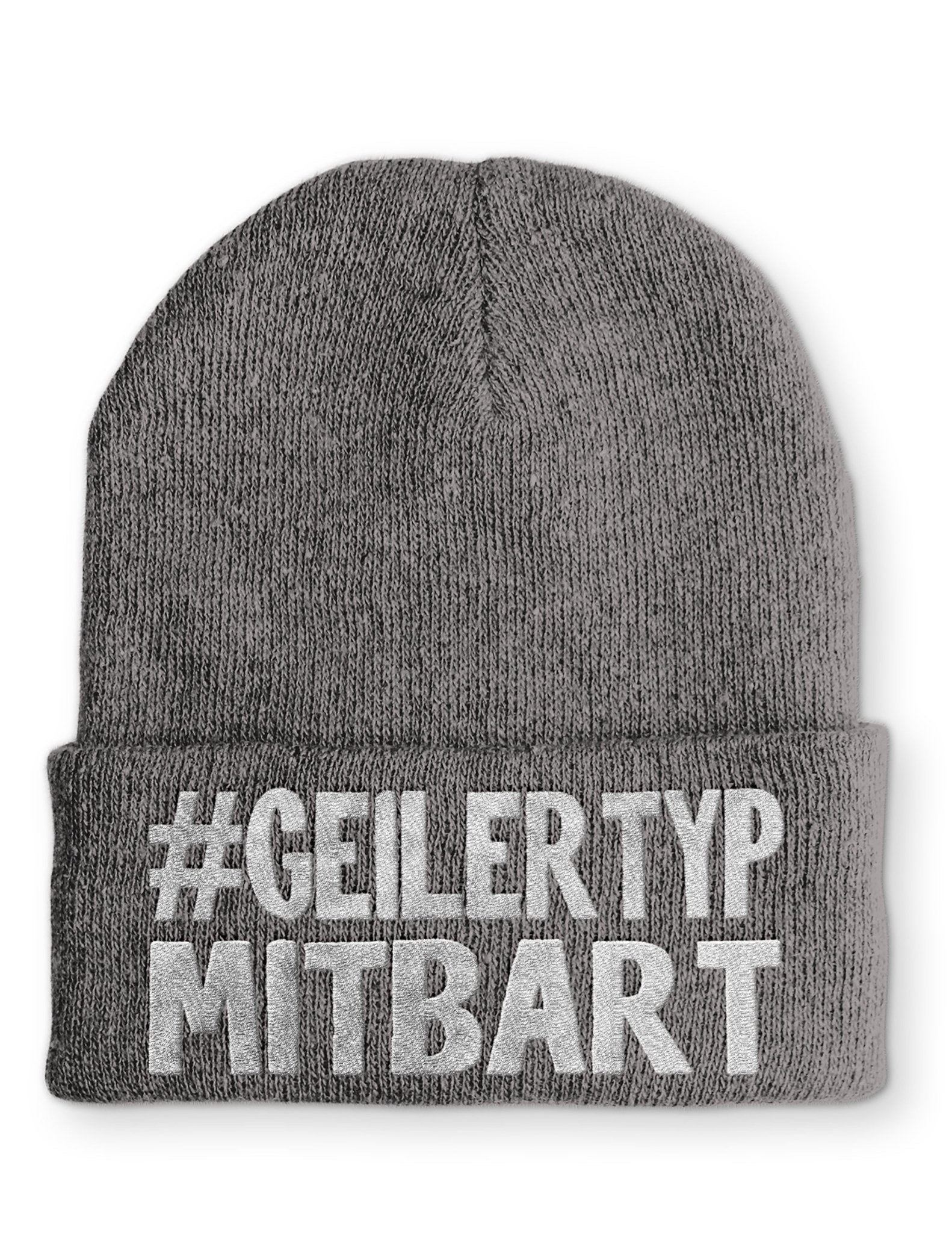 Geiler Typ mit Bart Beanie Mütze mit Spruch - tshirtladen - Mütze
