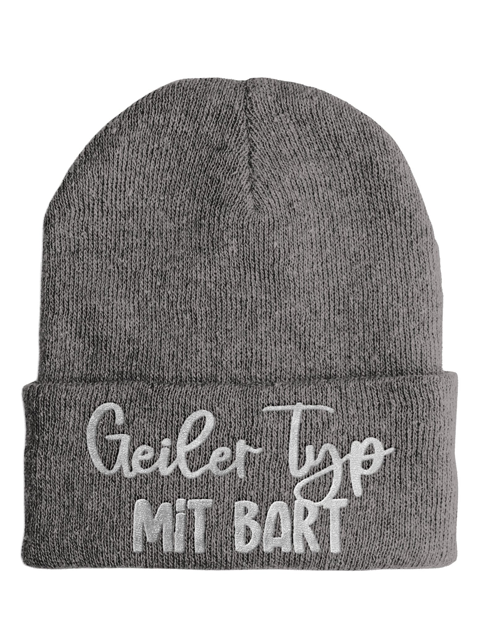 Geiler Typ mit Bart - Beanie - Mütze mit Spruch - tshirtladen - Mütze