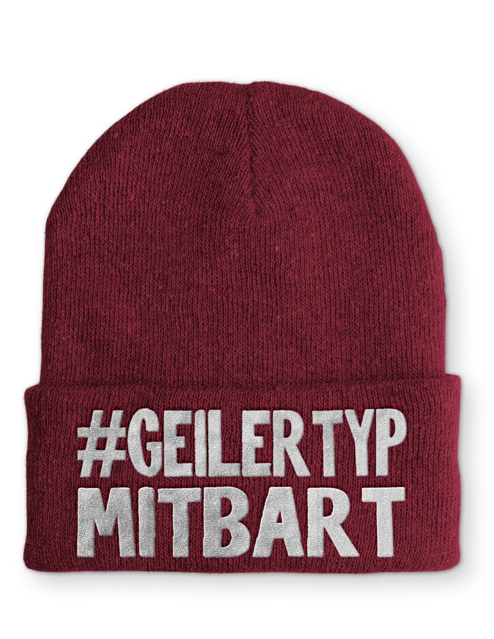 Geiler Typ mit Bart Beanie Mütze mit Spruch - tshirtladen - Mütze